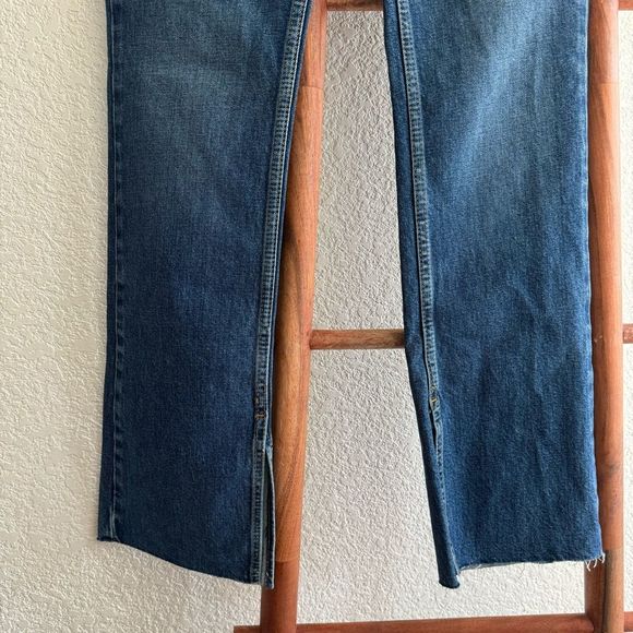 Free People We The Free Split Hem Bootcut Jeans Raw Hem Size 26 - Picture 3 of 13